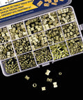 Heavy Duty Brass Knurled Threaded Inserts Kit For Plastic Injection Molding M2 M3 M4 M5 Heat Set Female Thread Nuts 500Pcs