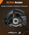 Front view of Front Right Passenger Side Steering Knuckle And Wheel Hub Bearing Assembly For Hyundai Elantra 2001-2006 L4 2.0L ABS Compatible OE 697962 517162D110 517562D010 517502D000 Drop In Replacement