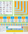Self Adhesive Classroom Nameplates With Alphabet Chart, Numbers And Addition Chart, Shapes And Colors, Ruler, Left And Right Hand Labels, Desk Tags For First And Second Grade, Kid Friendly Desk Decor And Student Tools.
