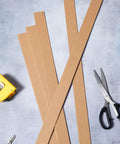 200 Piece Heavy Duty Cardboard Drywall Shims For Straightening Wavy Studs And Lifting Baseboards No Sweat Butt Joint Tuck Rock Solid Kraft Board on workspace.
