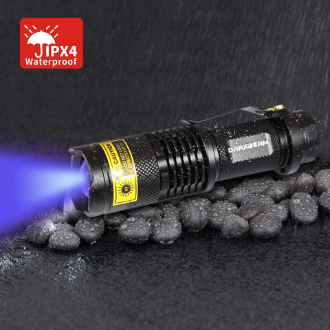 365 Nanometer UV Wood's Lamp Blacklight Flashlight Portable Handy Pocket Size Torch For Detecting Pet Stains And Dog Urine, Fluorescent Security Codes And Resin Curing, Anti Counterfeit Verification
