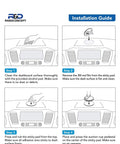Installation guide for Dead Simple Adhesive Dashboard Pad For Suction Cup Phone Holder and GPS Mount Replacement steps.