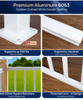 Solid White Aluminum Railing Posts For Outdoor Decks And Patios, Set Of Two, 2.56 X 2.56 X 39 Inches, showcasing sturdy design and ergonomic features.