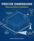 Blueprint of Heavy Duty 7 Liter Stainless Steel Fuel Tank For Gasoline Engines showing dimensions and fittings