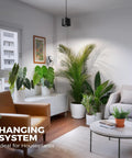 40 Watt Full Spectrum Hanging Plant Lights For Indoors With Adjustable Beam Angles And 5000K Daylight LED Grow Lamps illuminating indoor plants.