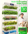 Five Tier Indoor Hydroponics Growing System Kit With Auto Misting Full Spectrum Grow Light Smart Climate Control Vertical Herb Garden For Home Or Pro Use shown in a room setting.
