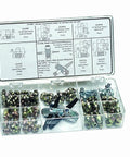 100 Piece Grease Fitting Assortment Set SAE One Quarter Inch Twenty Eight Taper And One Eighth Inch PTF Heavy Wall Zinc Plated For Automotive