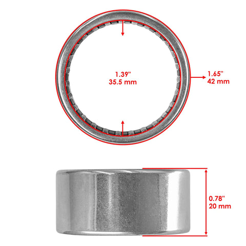 Rear Wheel Bearings And Seals Kit For Yamaha YZF R6 2003 2014 Wide Compatibility With R1 And R6 Models, dimensions shown