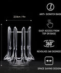 Boss Level Nespresso Vertuo Capsule Holder Rack For 70 Pods 40 On Outer Display And 30 In Carousel 360 Degree Rotating Chrome Stand