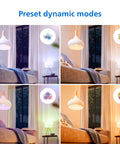 Smart Color Changing A19 LED Bulbs 4-Pack With Motion Sensing, 60W Equiv 800 Lumens, E26 Indoor WiFi Lights You Can Control By Voice Or App, 16 Million Colors To Dial In Any Vibe And Ambience in living room presets