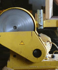 Yellow machine with 24 Pack Yellow PVC Safety Warning Sign Stickers For Machines And Equipment, Self Adhesive And Weather Resistant