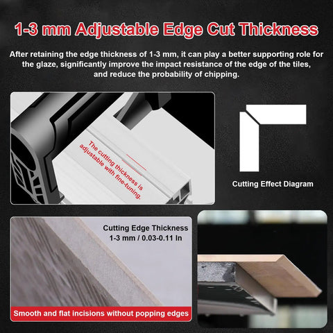 1-3 mm Adjustable Edge Cut Thickness feature of Heavy Duty Tile Chamfering Machine Packs Hardcore 1200 Watt Muscle.