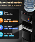 4-In-1 Water Dispenser With Ice Maker For Home And Office Hot Cold And Room Temp Water Plus Fast Ice Top Loading 2 To 5 Gallon Bottle Fit