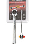 QuadBox Reversible Ratcheting Metric Wrench Set 2 Piece With 12 Point Dual End Sizes displayed in packaging
