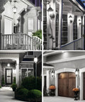 Dope Dusk To Dawn Outdoor LED A19 Light Bulbs 5000K Daylight White 13W 1200 Lumens installed on porch, garage, and patio