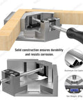 Two Pack Right Angle Clamp For Woodworking with 90 Degree Aluminum Corner Clamp, single handle and adjustable swing jaw