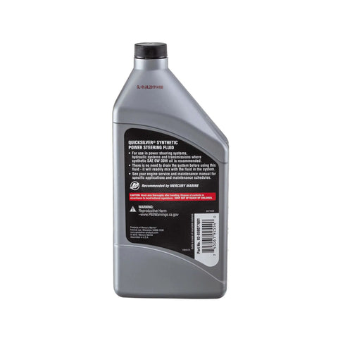 Power Steering Fluid SAE 0W-30 Full Synthetic, 32 Oz Bottle For Electric Steering Systems Like Verado, JPO, Axius Gen II And Zeus Drives