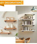 Set Of 6 Heavy Duty Black Shelf Brackets, 12 Inch Metal Wall Mount Floating Shelving Brackets used in wall decor setup