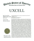 UXCELL trademark registration document from the United States Patent and Trademark Office, detailing service mark information.