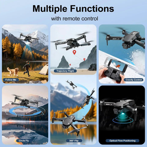 4K Camera Drone For Adults Foldable And Beginner Friendly With 3 Batteries And 36 Minute Flight Time, HD FPV in action shots