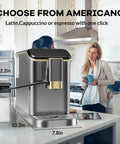 Super Automatic Espresso Machine With 20 Bar Pressure Pump And Built In Burr Grinder For Smooth Daily Grinds in kitchen with woman