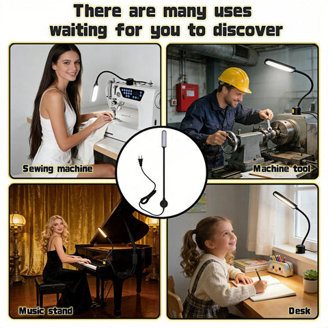 Bright 30 LED Sewing Machine Light With Flexible Silicone Neck And Magnetic Base For Detailed Projects on various uses