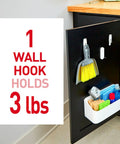 Medium Wire Hooks Set With 3 Hooks And 4 Strips Damage Free Wall Hangers With Adhesive Strips No Tools Needed Holds Up To 3 Lb on cabinet