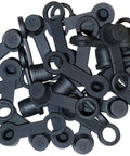 25 Pack Brake Bleeder Screw Caps For Grease Zerks Rubber Dust Covers With Keeper Leash, black rubber caps visible
