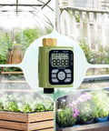 Outdoor Misting System With 26 Foot Hose, 7 Brass Nozzles, Three Quarter Inch Brass Adapter And Programmable Water Timer