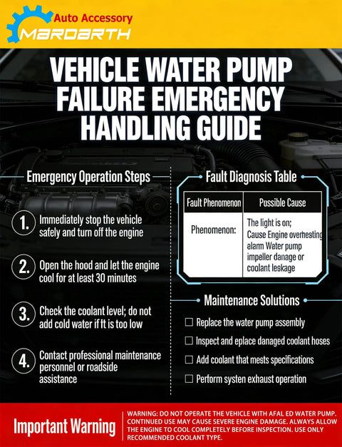 Vehicle Water Pump Failure Emergency Handling Guide, steps and diagnostics for repairs. Useful for BMW owners with electric water pumps.