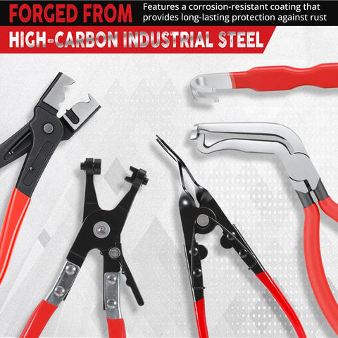 Heavy Duty Electrical Disconnect Pliers Set for Cars, Trucks and SUVs, 7 Piece Auto Connector Removal Toolkit made from high-carbon steel