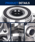 Front Wheel Bearing Hub Assembly 513302 Fits Subaru Outback 2015 Through 2020 Forester 2019 Through 2021 Impreza 2004 Through 2014 Legacy 2015 Through 2020 Ascent 2019 5 Lug With ABS Ready To Install close-up details