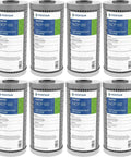 Big Blue Carbon Water Filter Cartridge 10 Inch Pleated Carbon Impregnated Polyester 10 Micron Sediment And Chlorine Reduction For Whole House Pack Of 8