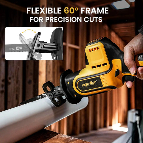 Brushless Reciprocating Saw Cordless 20V Max Compatible Tool Only 3000 SPM One-Handed Sawzall cutting PVC pipe