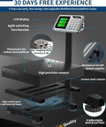 Pro Grade Digital Platform Scale For Packages And Luggage, 661 Lb Capacity, 0.1 Lb Precision, Commercial Scale With Price Computing