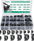 All In One Spring Hose Clamps Kit Featuring Sixteen Sizes From 6mm To 25mm With 130 Pieces And Storage Box Durable Constant Tension Clamps