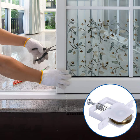 Installation of 4 Pack Sliding Screen Door Roller Wheels For B691 And B695 With 1 Inch Concave Steel Ball Bearing Replacement