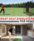 Heavy Duty 10x7 Foot Golf Practice Net With Dual Turf Mat Noise Reduced Target Cloth Indoor Outdoor Hitting Net For Backyard Driving Chipping Garage Training Great Gift For Men And Boys