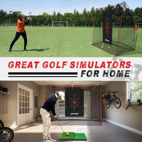 Heavy Duty 10x7 Foot Golf Practice Net With Dual Turf Mat Noise Reduced Target Cloth Indoor Outdoor Hitting Net For Backyard Driving Chipping Garage Training Great Gift For Men And Boys