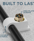 Heavy Duty Single Cable Clips With Screws Rock Solid Coaxial Clamps For Outdoor Wiring Hella Secure Grip on black wire with zinc-plated screws.