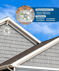 Roof with installed Attic Ventilation Motor And 12 Inch Attic Fan Blade Propeller Replacement Kit For 2000 And 1800 Series Attic Vents