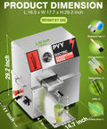 Heavy Duty Electric Sugarcane Juicer Machine With Three Rollers For Commercial Countertop Use High Yield 300Kg Per Hour Stainless Steel dimensions with accessories.