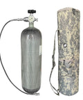 6.8L PCP Air Tank System For Paintball And HPA Scuba Gear, Carbon Fiber Tank With M18x1.5 Threads, 4500 PSI Dual Gauge Valve, Tank Bag Included