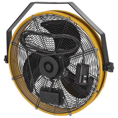 Heavy Duty 18 Inch High Velocity Wall Mounted Shroud Fan Weatherproof IPX4 Indoor Outdoor 4000 CFM All Weather Ready