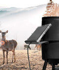 6V 1.5W Solar Panel For Deer Feeder Recharge Weatherproof Outdoor Solar Charger with Mounting Bracket attached near deer