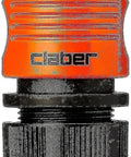Heavy Duty Quick Connect Hose Fittings Half Inch Female Rubber Stop Coupling for Garden Irrigation close-up with orange top.