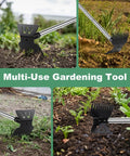 Heavy Duty 57 Inch 2 In 1 Weed Puller With Long Detachable Handle, 10 Tooth Weed Rake And Garden Hoe for weeding in garden.