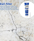 Fast Dry Wall Patch Kit For Holes And Cracks Self Adhesive Putty with white finish shown next to cracked wall surface.