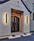 Modern Outdoor Wall Light With 15W LED Frosted White Acrylic Waterproof Sconce 27.6 Inch Long Exterior Lighting For Porch