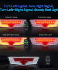 Ride-Ready Electric Bicycle Light Kit with Turn Signals displaying various signal modes with handlebar switch